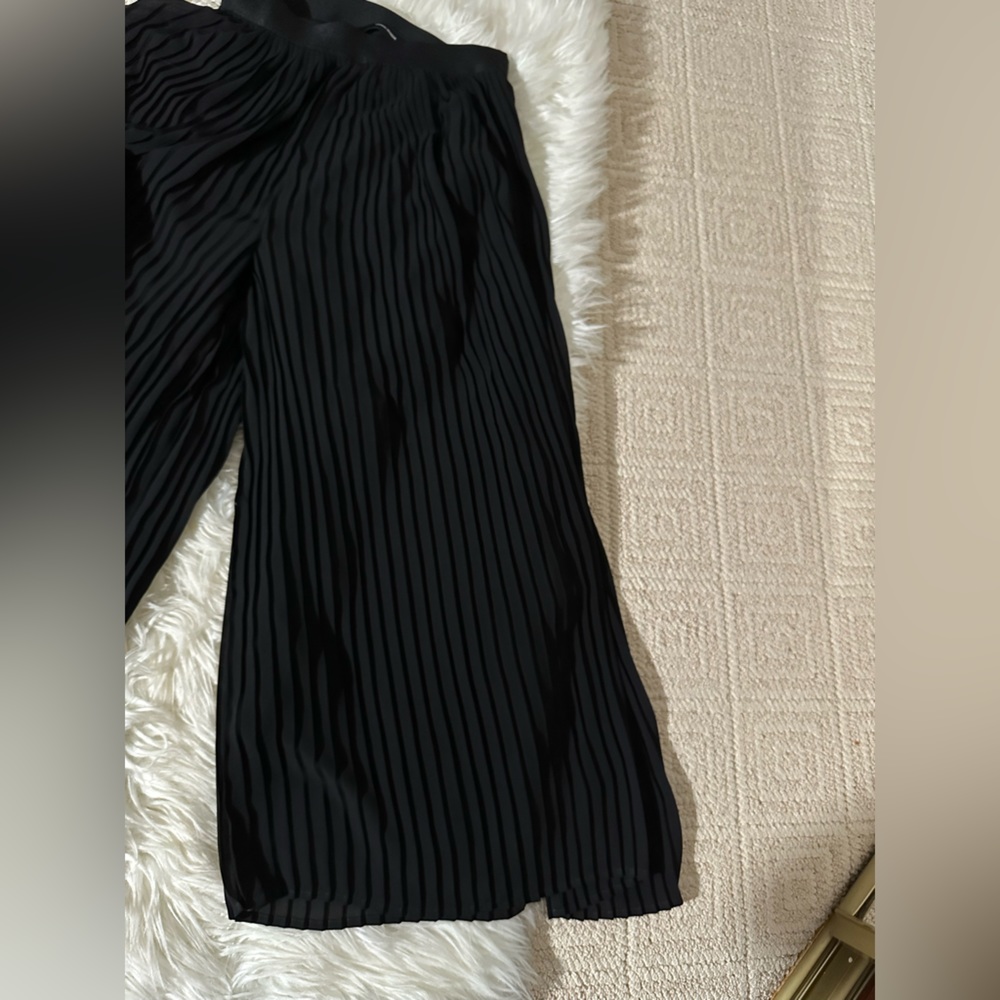 Vero moda black wide legged pleated